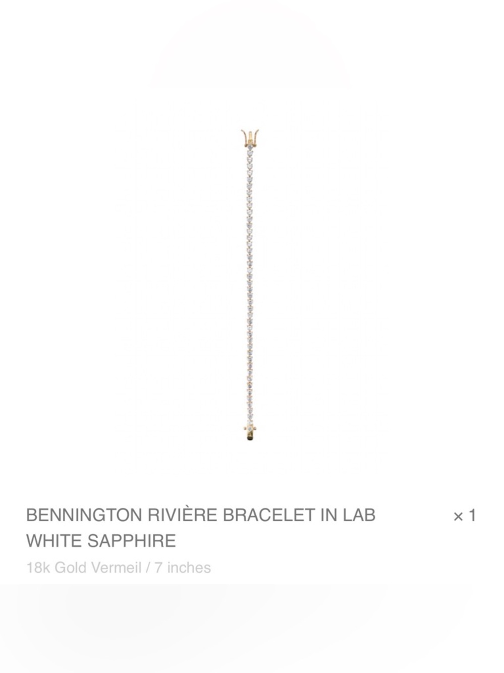 DORSEY BENNINGTON RIVIÈRE BRACELET 7IN